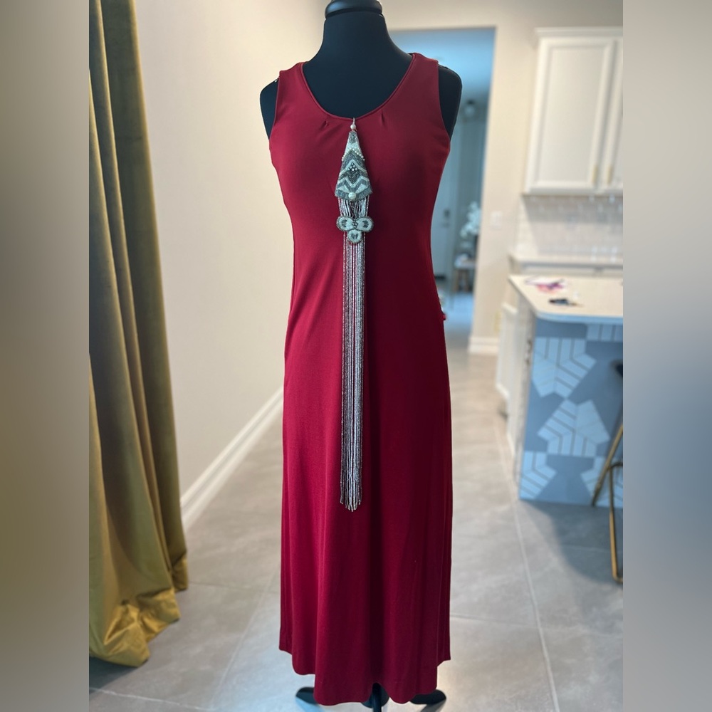 Rare Vintage Henri Bendel Dress Sz 8 1960 1970 beaded art deco flapper Sz 8